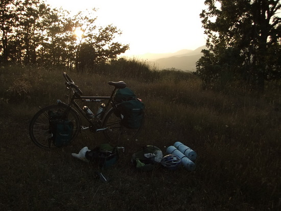 's avonds mooi kampeerplaats bij Ruoti
