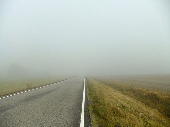 's ochtends soms wel mistig